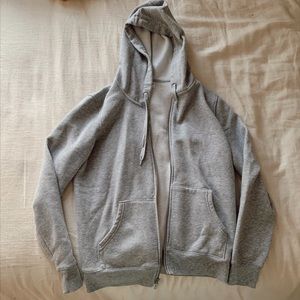 Gray zip up hoodie